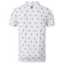 FootJoy Lisle Cocktail Print Polo Shirt - White