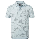 FootJoy Camo Floral Print Polo Shirt - Ice Blue