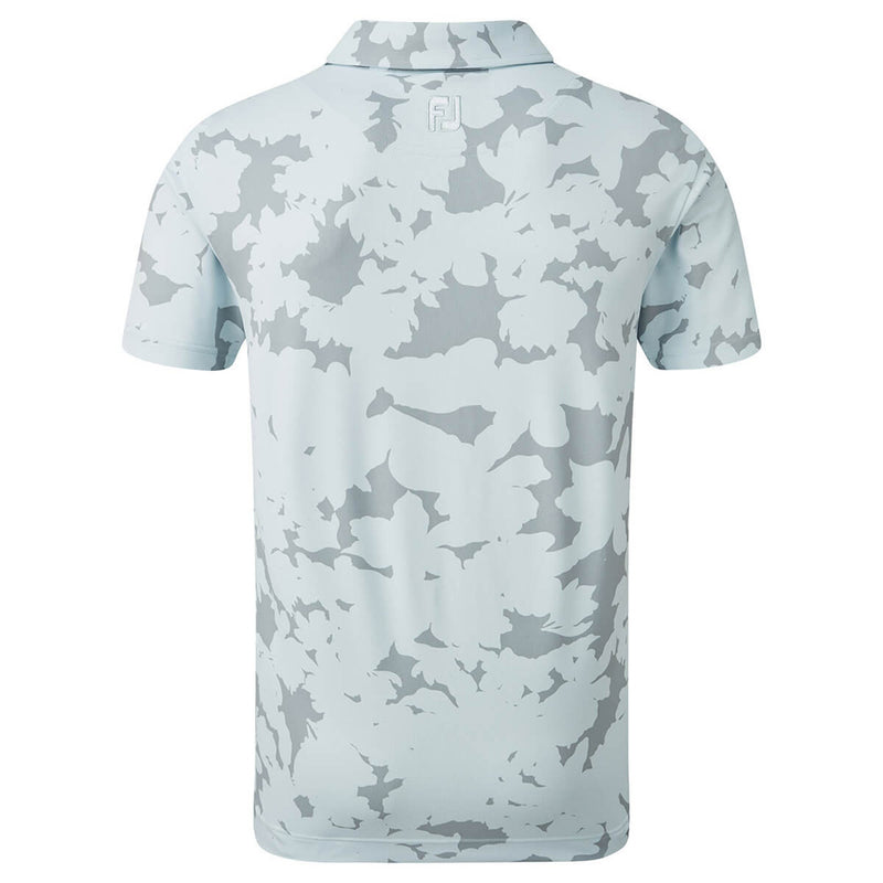 FootJoy Camo Floral Print Polo Shirt - Ice Blue