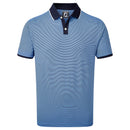 FootJoy Pique Ministripe Polo Shirt - Navy/Lagoon