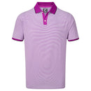 FootJoy Pique Ministripe Polo Shirt - Mulberry/White