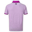 FootJoy Pique Ministripe Polo Shirt - Mulberry/White