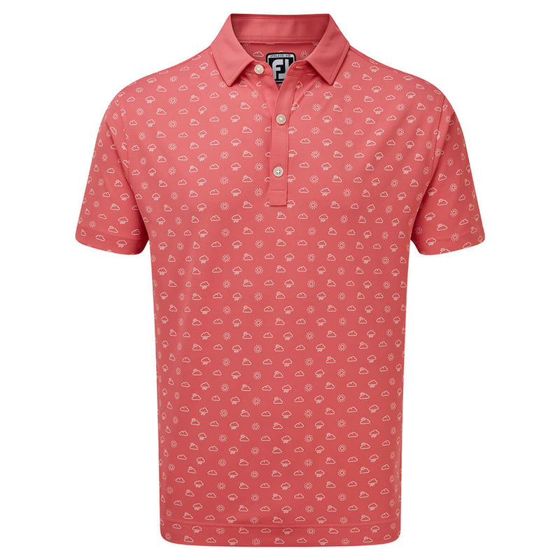 FootJoy Smooth Pique Weather Print - Cape Red