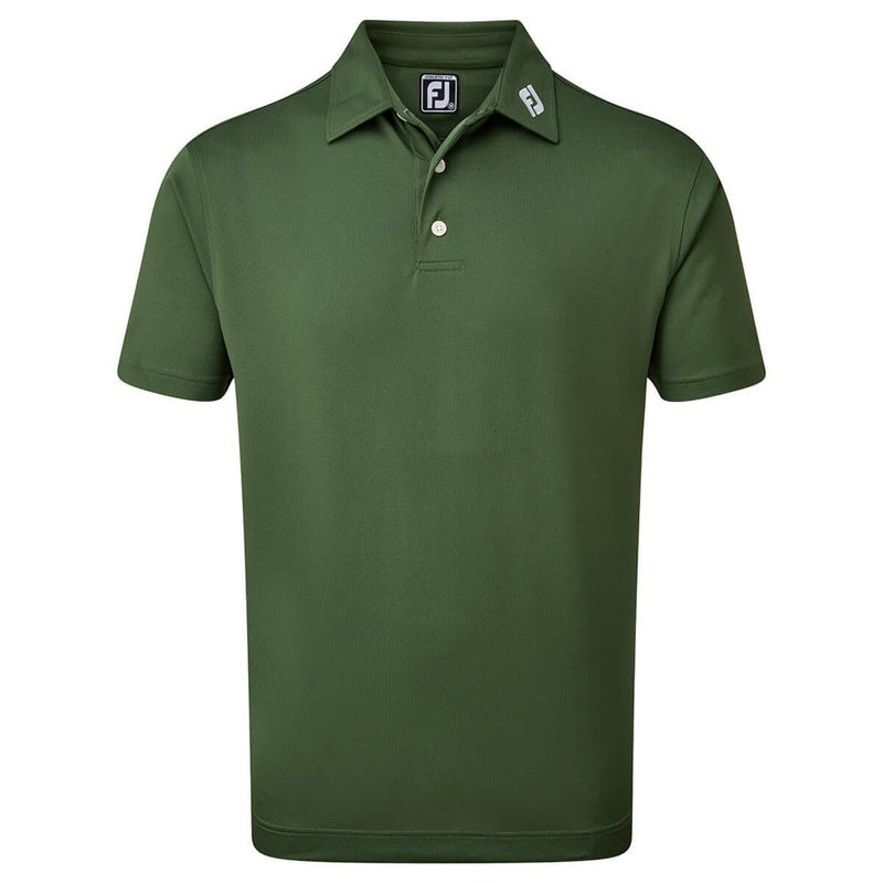 FootJoy Stretch Pique Solid Colour Polo Shirt - Olive