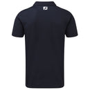 FootJoy Stretch Pique Solid Rib Knit Collar Polo Shirt - Navy
