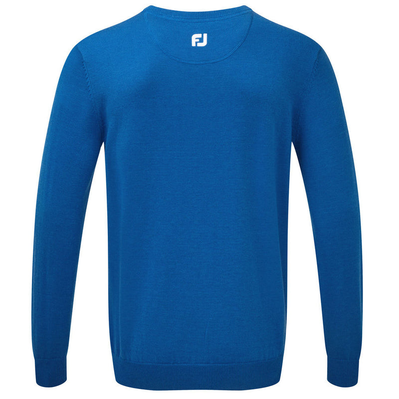 Footjoy Wool Blend V-Neck Pullover - Blue Marlin