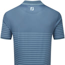 FootJoy Breton Stripe Pique Polo Shirt - Bluestone/Denim/Azure
