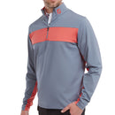FootJoy Chest Stripe Chill Out 1/4 Zip Pullover - Graphite/Coral