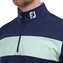 FootJoy Chest Stripe Chill Out 1/4 Zip Pullover - Navy/Sage