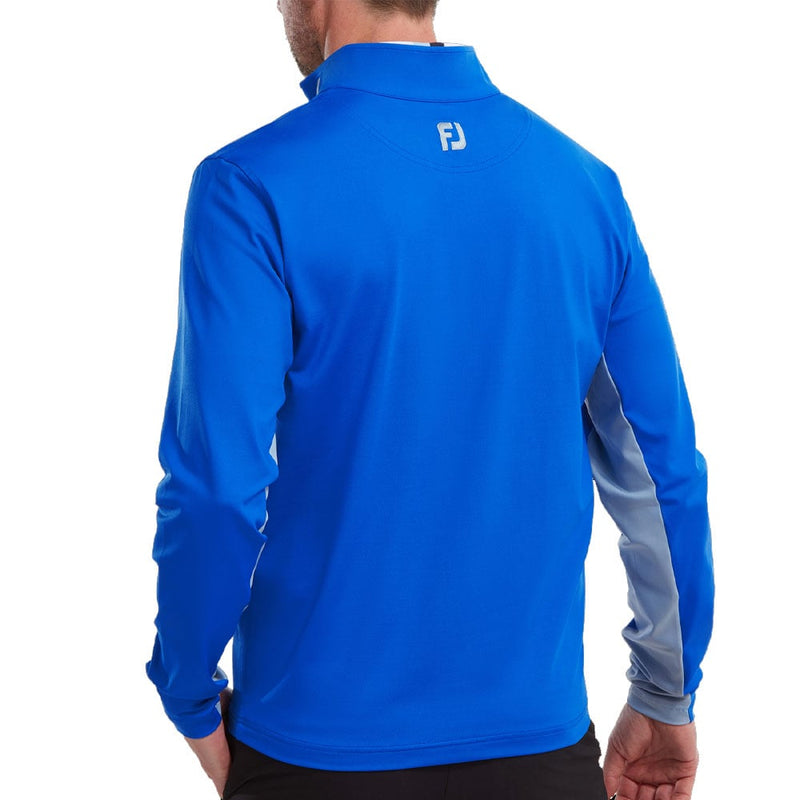 FootJoy Chest Stripe Chill Out 1/4 Zip Pullover - Royal/Dove Grey