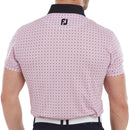 FootJoy Circle Print Polo Shirt - Black/Orchid/Violet/White