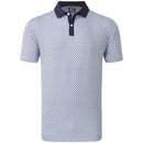 FootJoy Circle Print Polo Shirt - Navy/True Blue/Almond/White
