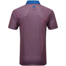 FootJoy Circle Print Polo Shirt - Twilight/Racing Red/Iron/White