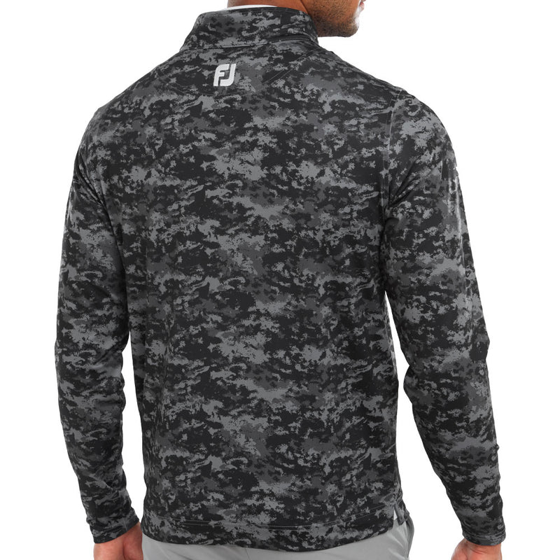 FootJoy Cloud Camo 1/4 Zip Pullover - Black