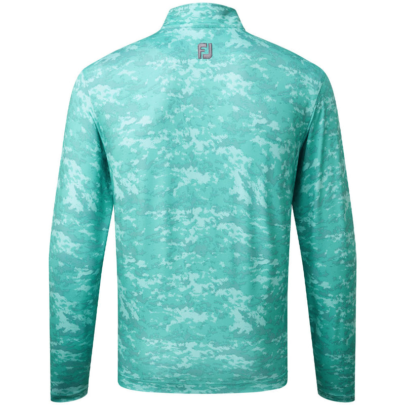 FootJoy Cloud Camo 1/4 Zip Pullover - Maui Blue
