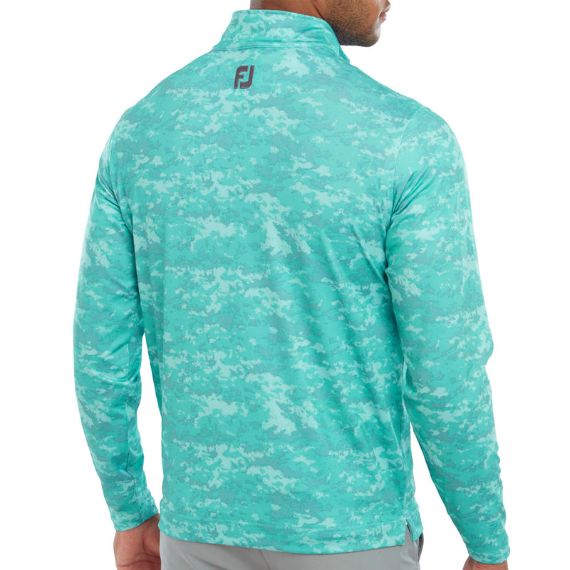 FootJoy Cloud Camo 1/4 Zip Pullover - Maui Blue