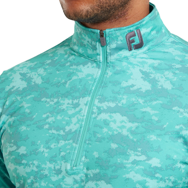 FootJoy Cloud Camo 1/4 Zip Pullover - Maui Blue