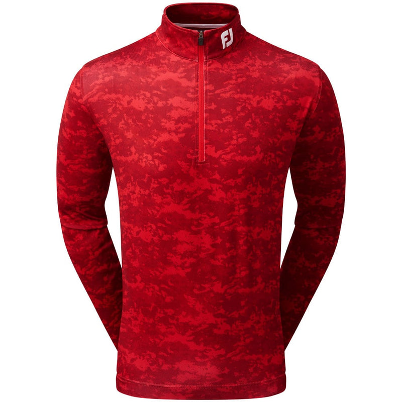 FootJoy Cloud Camo 1/4 Zip Pullover - Racing Red