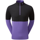 FootJoy Colour Block 1/4 Zip Pullover - Black/Violet