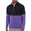 FootJoy Colour Block 1/4 Zip Pullover - Black/Violet