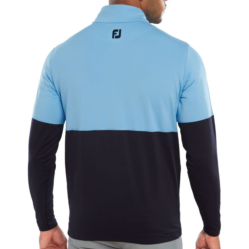 FootJoy Colour Block 1/4 Zip Pullover - True Blue/Navy