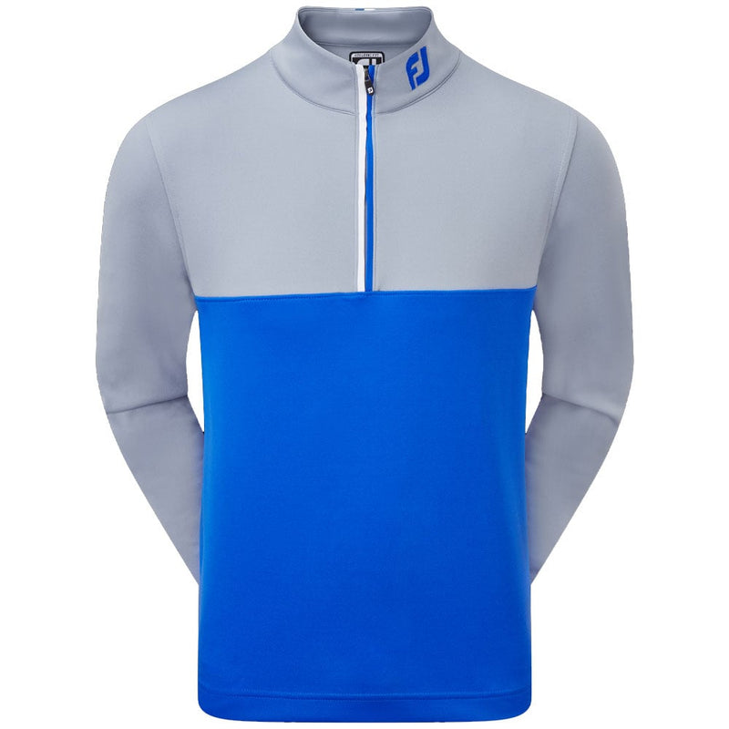 FootJoy Colour Block Chill Out 1/4 Zip Pullover - Dove Grey/Royal
