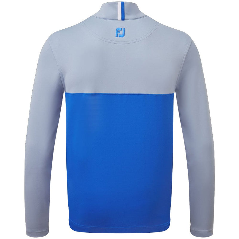 FootJoy Colour Block Chill Out 1/4 Zip Pullover - Dove Grey/Royal