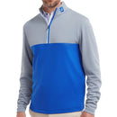 FootJoy Colour Block Chill Out 1/4 Zip Pullover - Dove Grey/Royal