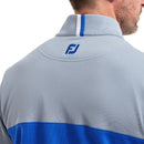 FootJoy Colour Block Chill Out 1/4 Zip Pullover - Dove Grey/Royal