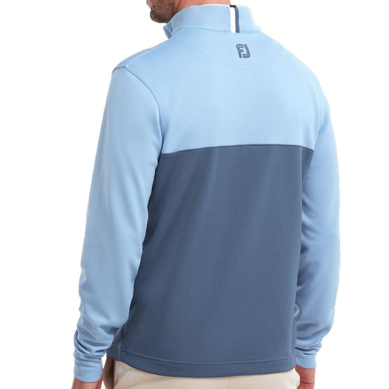 FootJoy Colour Block Chill Out 1/4 Zip Pullover - Dusk Blue/Ink