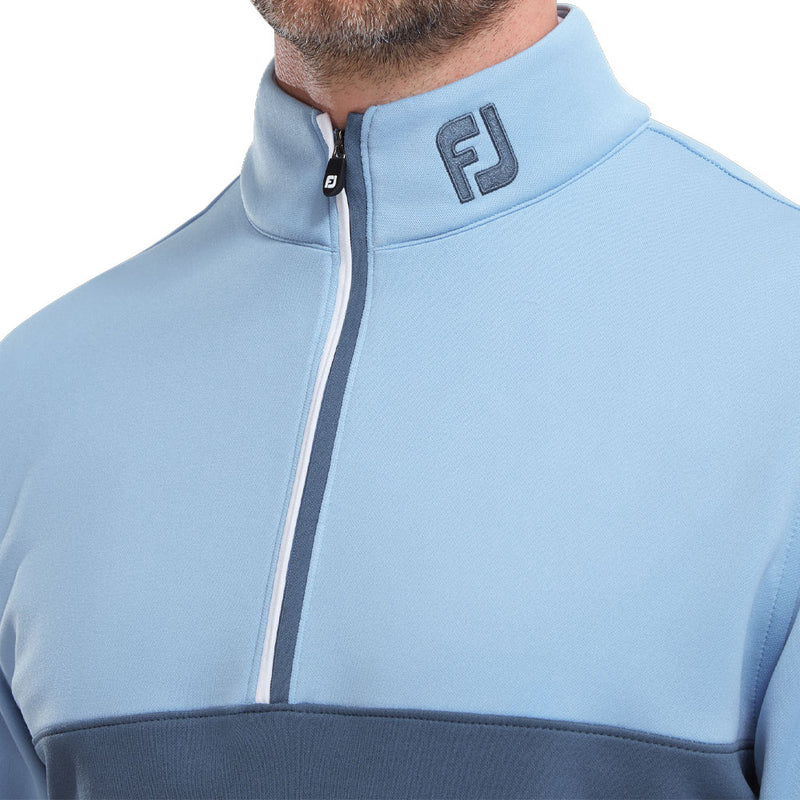 FootJoy Colour Block Chill Out 1/4 Zip Pullover - Dusk Blue/Ink