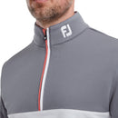 FootJoy Colour Block Chill Out 1/4 Zip Pullover - Graphite/White