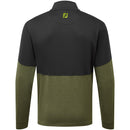 FootJoy Colour Block Full Zip Chillout Pullover - Black/Olive