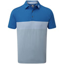 FootJoy Colour Block Pique Polo Shirt - Royal/Dove Grey/White