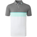 FootJoy Colour Theory Polo Shirt - Lava/Maui Blue/Aqua Surf/White