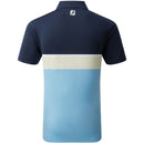FootJoy Colour Theory Polo Shirt - Navy/White/Almond/True Blue