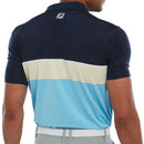 FootJoy Colour Theory Polo Shirt - Navy/White/Almond/True Blue