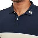 FootJoy Colour Theory Polo Shirt - Navy/White/Almond/True Blue