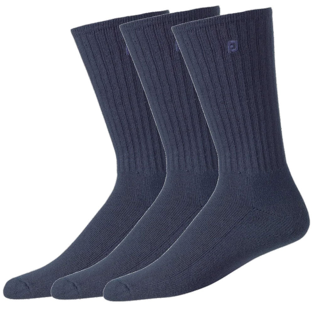 FootJoy ComfortSof Crew Socks (3 Pack) Navy