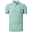 FootJoy Confetti Print Polo Shirt - Aqua Surf