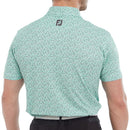 FootJoy Confetti Print Polo Shirt - Aqua Surf