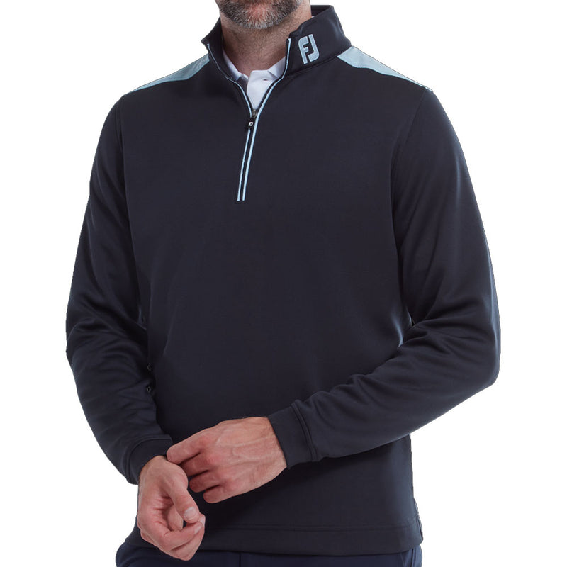 FootJoy Contrast Chill-Out Xtreme 1/4 Zip Pullover - Navy/Sky