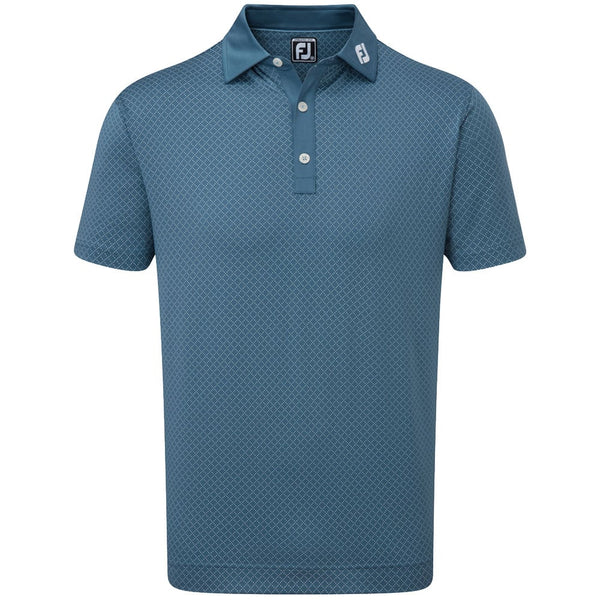 FootJoy Diamond Dot Print Lisle Polo Shirt - Ink/White