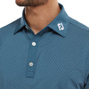 FootJoy Diamond Dot Print Lisle Polo Shirt - Ink/White