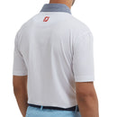 FootJoy Diamond Dot Print Lisle Polo Shirt - White/Graphite