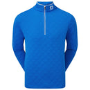 FootJoy Diamond Jacquard 1/4 Zip Pullover - Cobalt/White