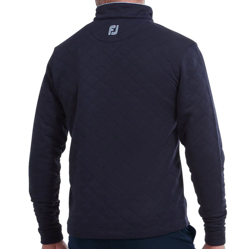 FootJoy Diamond Quilted Chill-Out Xtreme 1/4 Zip Pullover - Navy/Sky