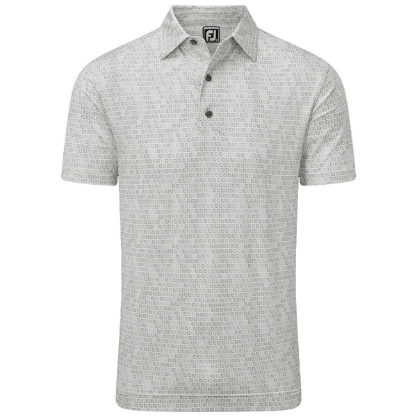 FootJoy Digital Camo Print Lisle Polo Shirt - Grey