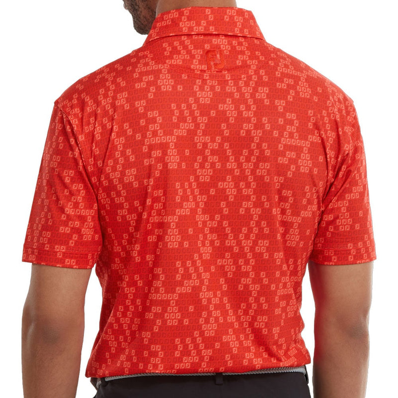 FootJoy Digital Camo Print Lisle Polo Shirt - Red