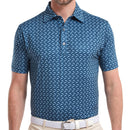 FootJoy Dolphins Print Lisle Polo Shirt - Ink/Dusk Blue